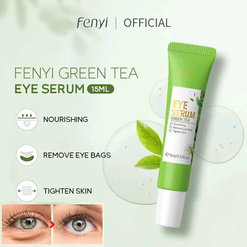 

15ml Anti-Aging Green Tea Eye Serum Anti Dark Circles Eye Bags Anti-Wrinkles Moisturizing Skincare Eyes Serum Skin Care for Eyes