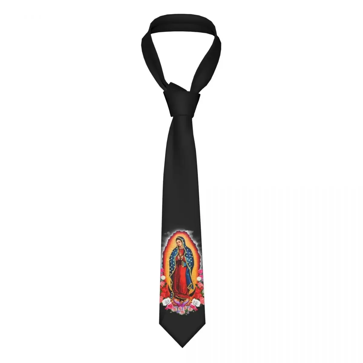 Formal Virgin Mary Of Guadalupe Neckties Men Custom Silk Mexico Catholic Saint Business Ties