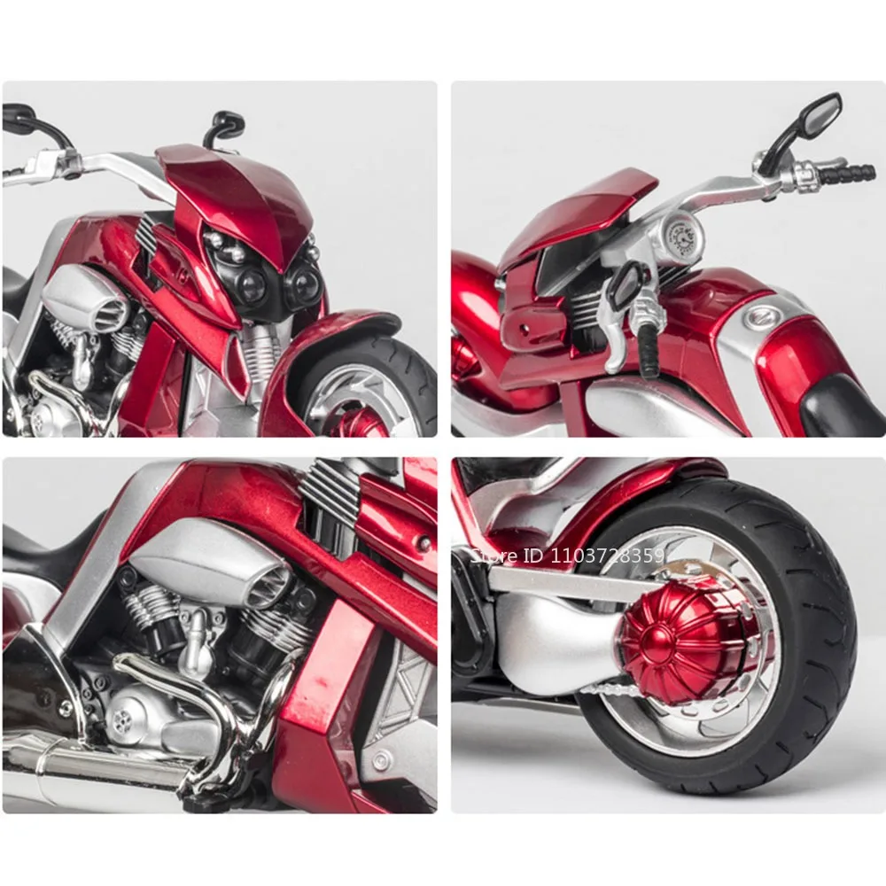Modèle de moto R3 V-REX, échelle 1:12, voiture jouet, corps métallique, pneus en caoutchouc, liaison, modèles de moteur de direction, jouets de loisirs pour enfants