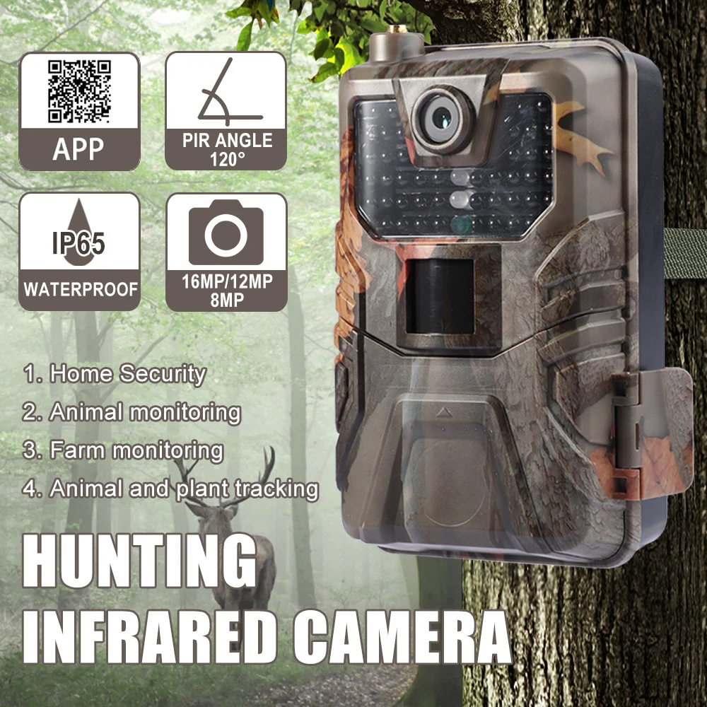 

4K 30FPS Live Video APP Trail Camera Cloud Service 4G Cellular Mobile 30MP Wireless Wildlife Hunting Cameras Photo Traps