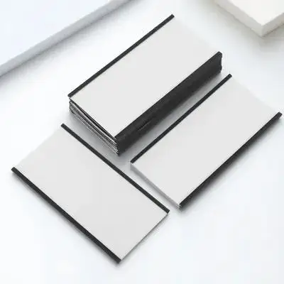 10 مجموعة حامل ملصقات مغناطيسي نوع القناة لرف المستودعات ثلاجة المكتب قابلة لإعادة الاستخدام ورقة إدراج حامل التسمية المعدنية #1