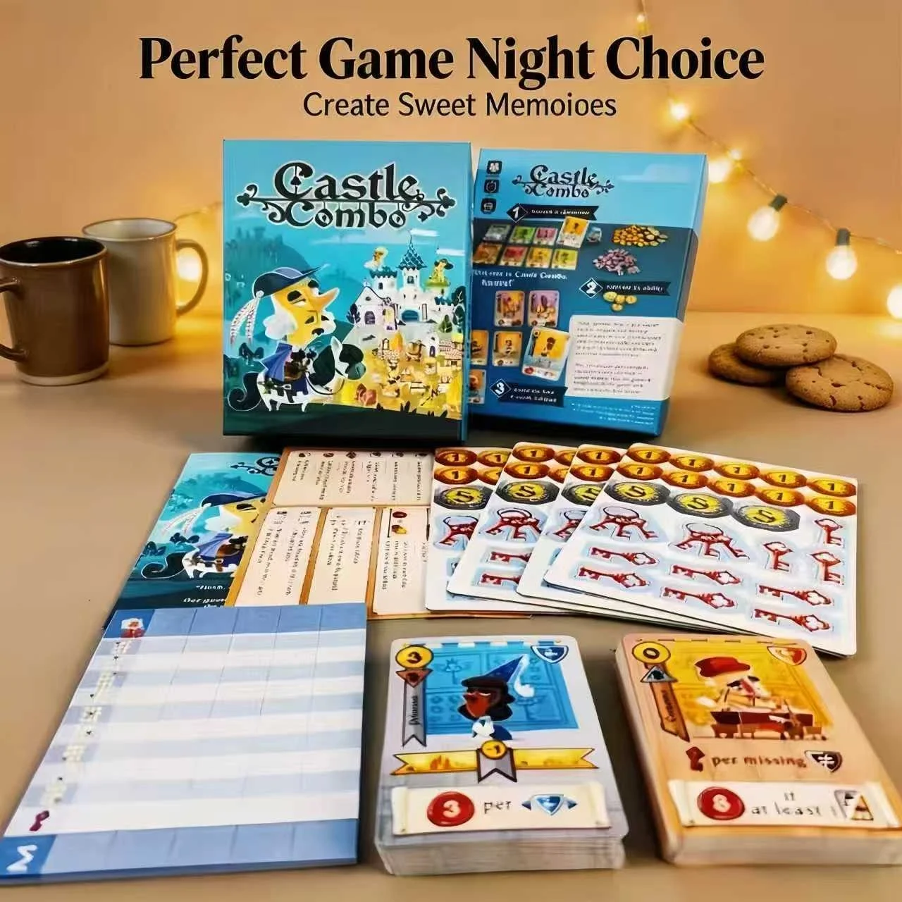 

Новая модель настольной стратегической игры Castle Combo - Средневековая настольная игра с мгновенными эффектами и бонусами на конец игры для 2-5 игроков