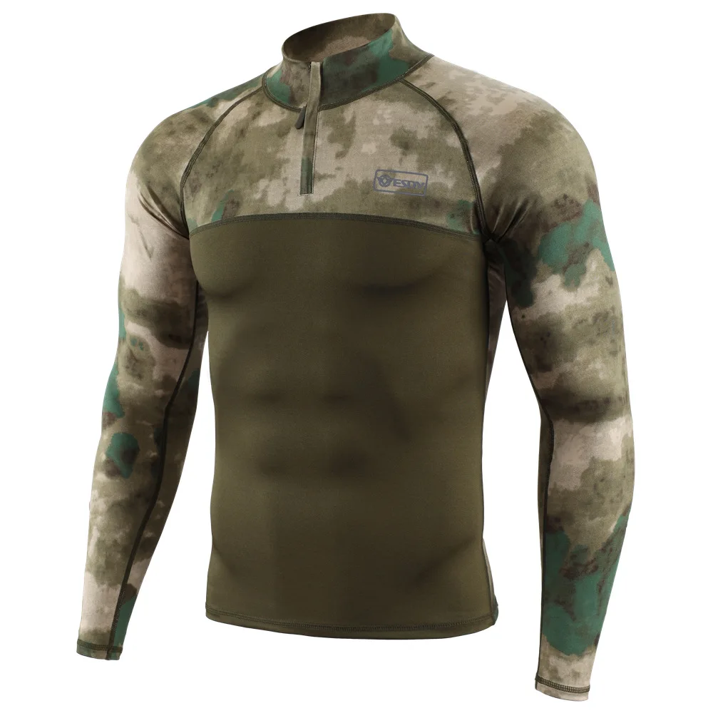 ESDY Outdoor Sport Camouflage T-shirt met lange mouwen Sneldrogend Zomer Fietskleding Kikkerkleding A661