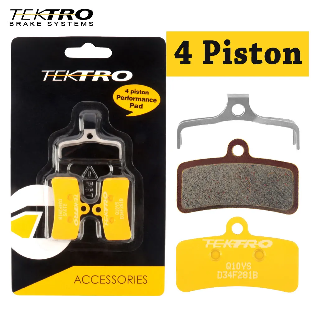 Tektro MTB Brake Pad 4 Piston Hydraulic Disc Brake Pads Q10YS Disc Pad for Shimano M6120 M7120 M8120 M9120 M745 E725 M735 E720