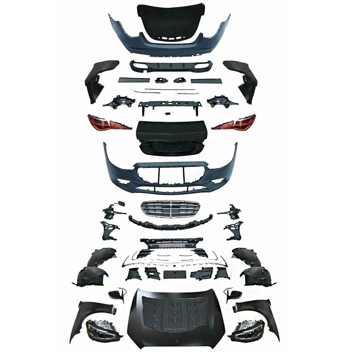 New arrival facelift Body kit for Mercedes Benz S class W221 2006-2013 upgrade to W223 Maybach 21+ look like car bumpers.