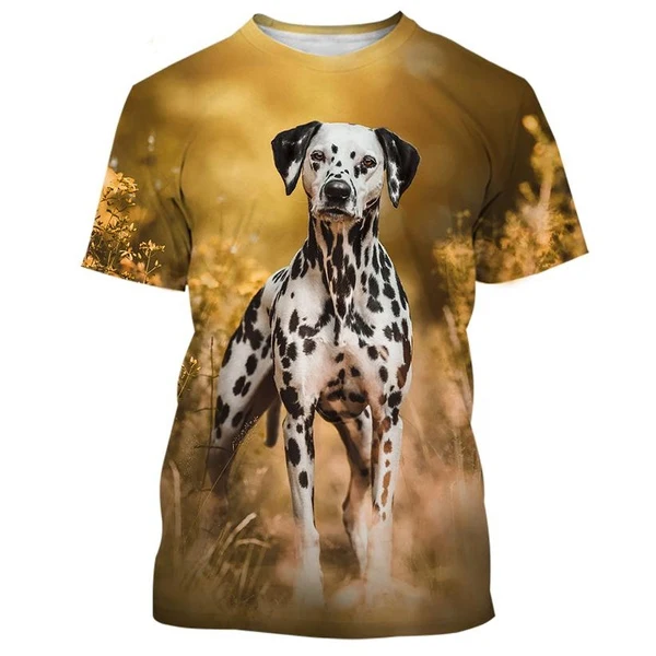 Fashion Spotted Dog Dalmatian 3D Print T-Shirts Summer Men Women Short Sleeve T Shirt Oversized Harajuku Tees Tops Male Clothing