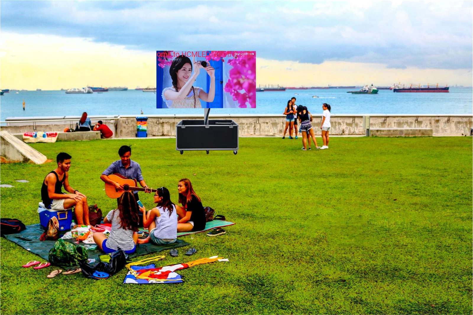 شاشة عرض LED ملونة كاملة P6 خارجية مع ألواح شمسية وبطارية 1000 شمعة في المتر المربع وضمان لمدة 5 سنوات للمقطورات #3