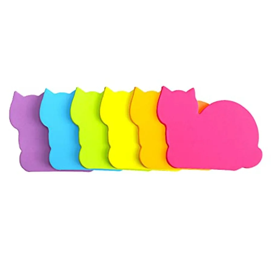 Office desk use, paper material, bright colorful, repositionable adhesive