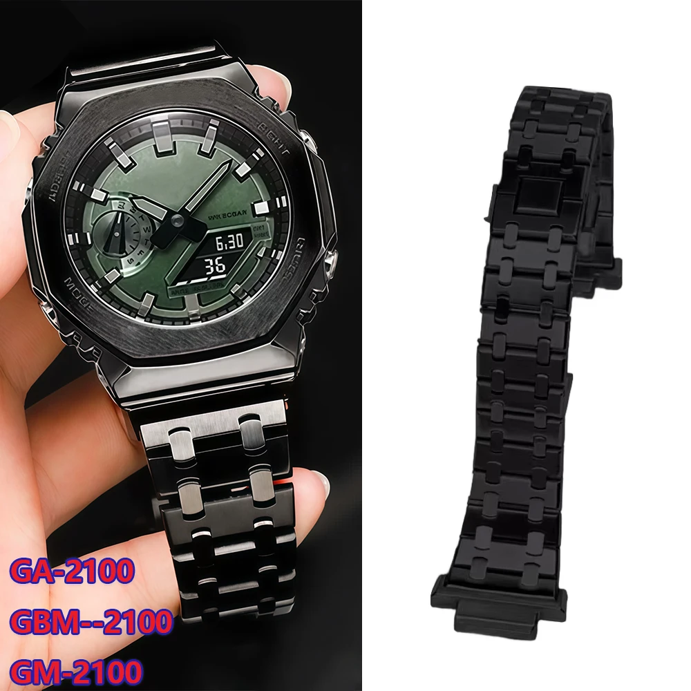 

GA2100 Modified farm oak For Casio G-shock 5611 Metal watch band Ga-2100 GA-2110 Ga-b2100 stainless steel strap men accessories
