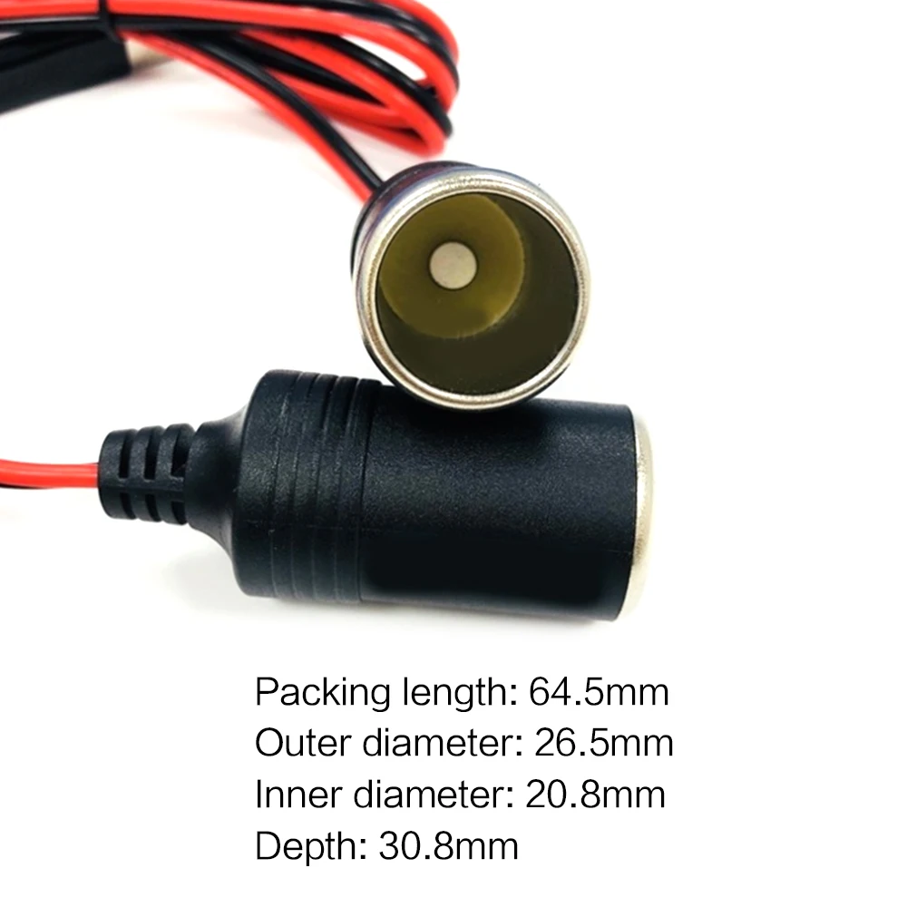 Car Cigarette Lighter Socket 0.75 Square 12v Battery Terminal Alligator Clip Power Plug Extension Cable Clamp Vehicles Wholesale