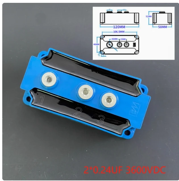 High frequency and high-voltage commercial electromagnetic stove module capacitor 3000V 2 * 0.24UF