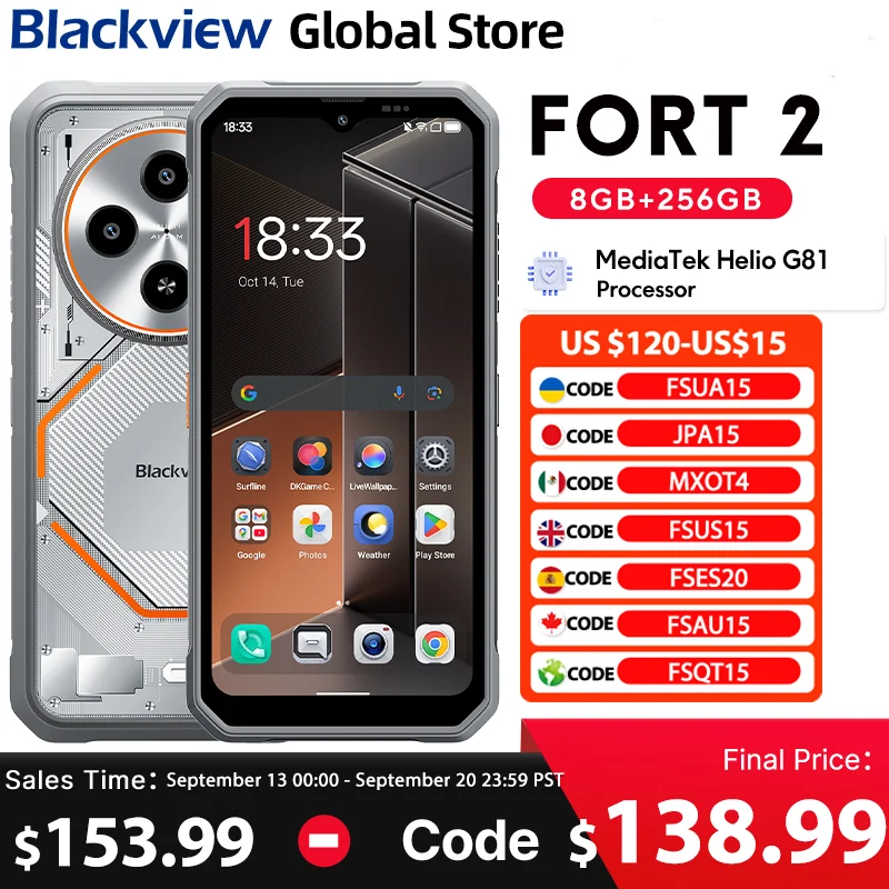 Blackview FORT 2 Rugged Smartphone 6.56