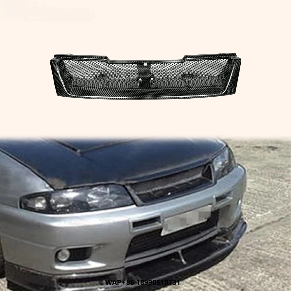 

For Nissan Skyline R33 GTR Coupe 95-98 Body Parts OE Front Bumper Grille Mesh in Carbon Fiber