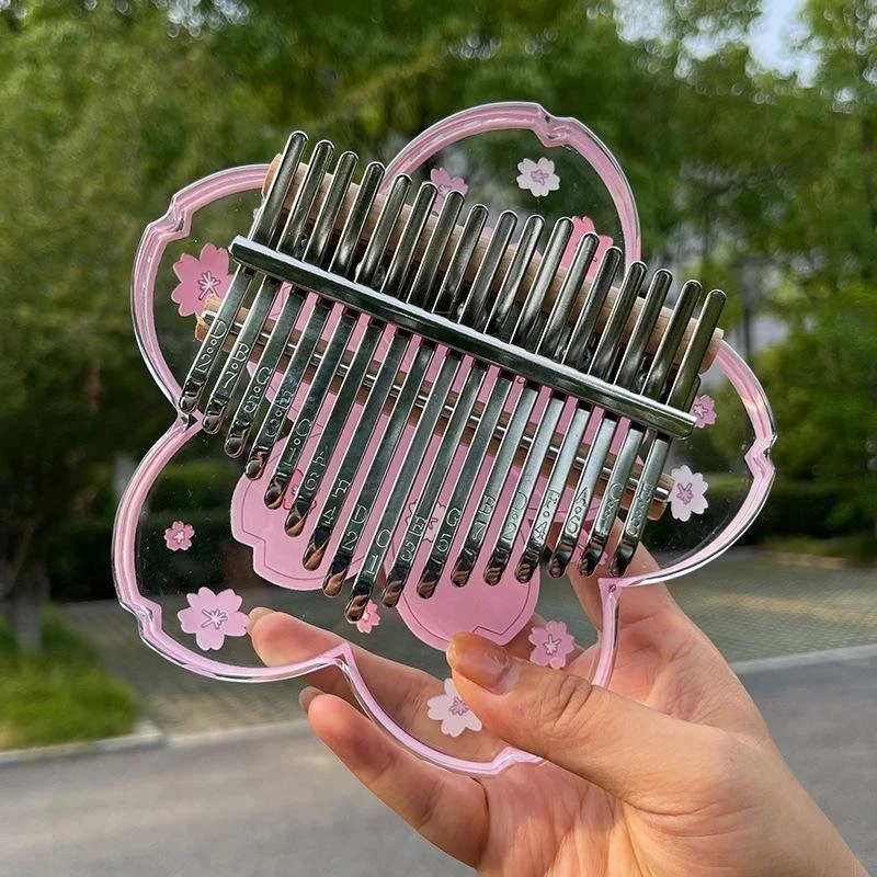 Acrylic Kalimba Thumb Piano,17 Keys Crystal Finger Piano With Tune Hammer,Professional Musical Instruments Gift For Kid Beginner