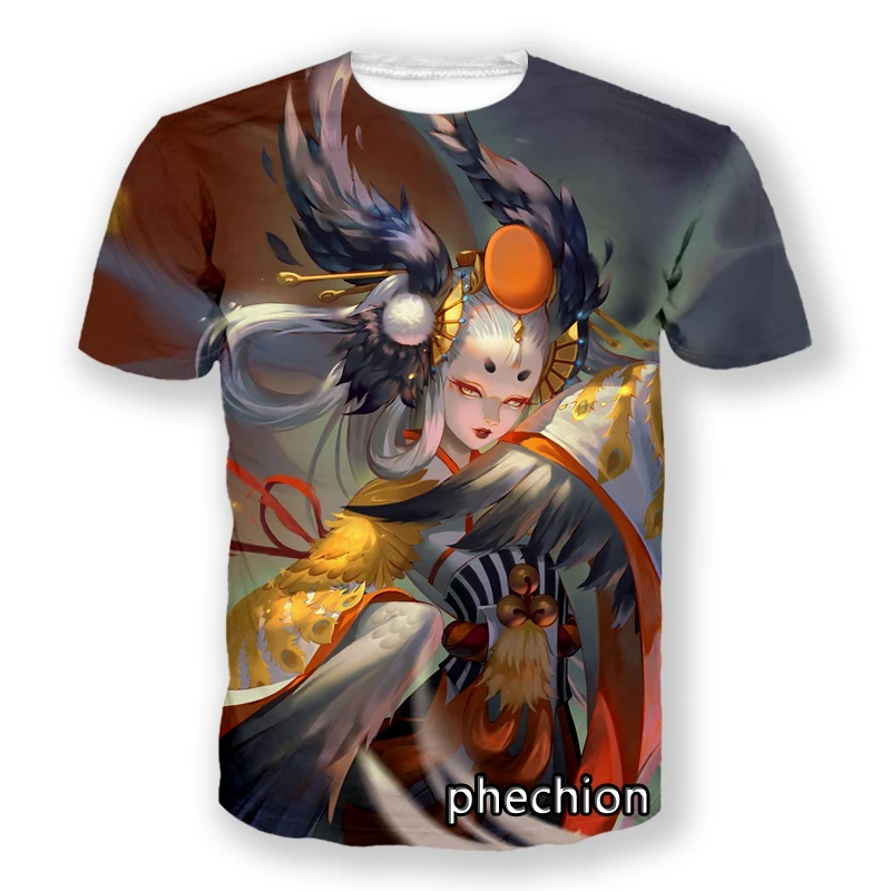 phechion New Fashion Men/Women Cartoon Onmyouji 3D Printed Short Sleeve Casual T Shirt Sporting Hip Hop Summer Tops L105