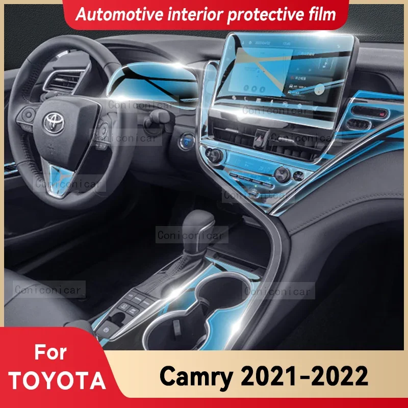 

For TOYOTA Camry 2021 2022 XV70 Car Dashboard Air Control Board Gear Panel Automotive Interior Protective Film Protect Sticker