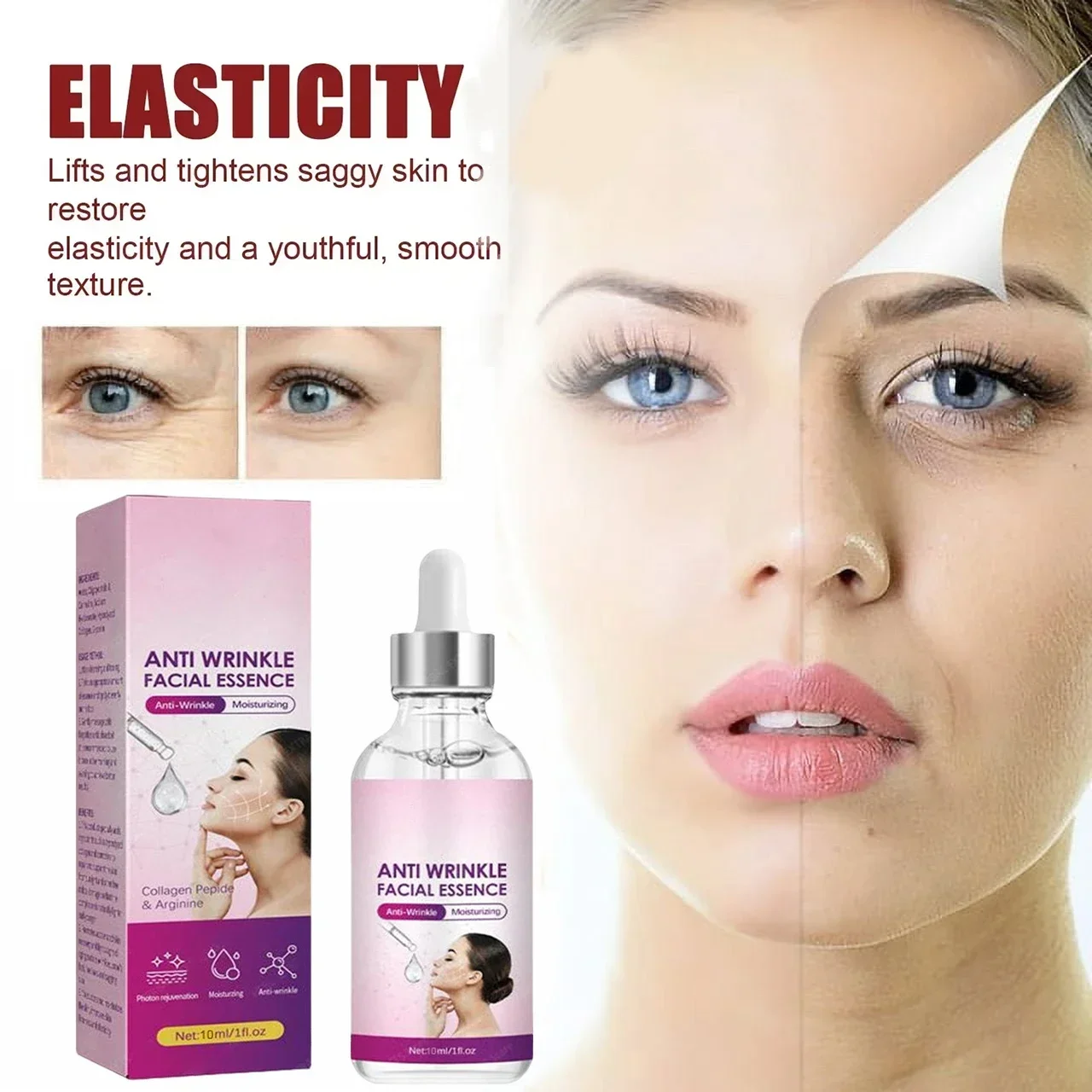 Anti-Wrinkle Serum Anti-Aging Remove All Wrinkles Reduce Fine Lines Brighten Whiten Reduce Pigmentation Facial Essence Skin Care