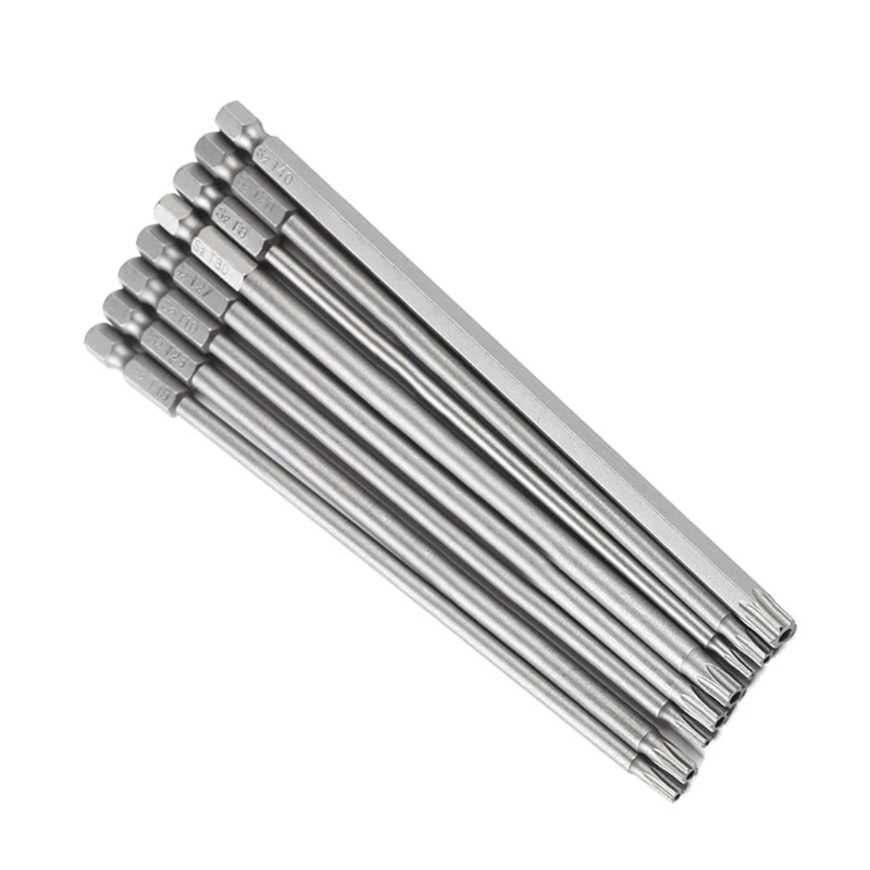 8Pcs 150mm Torx Head Screwdriver Bit Set T8,T10T15,T20,T25,T27,T30,T40