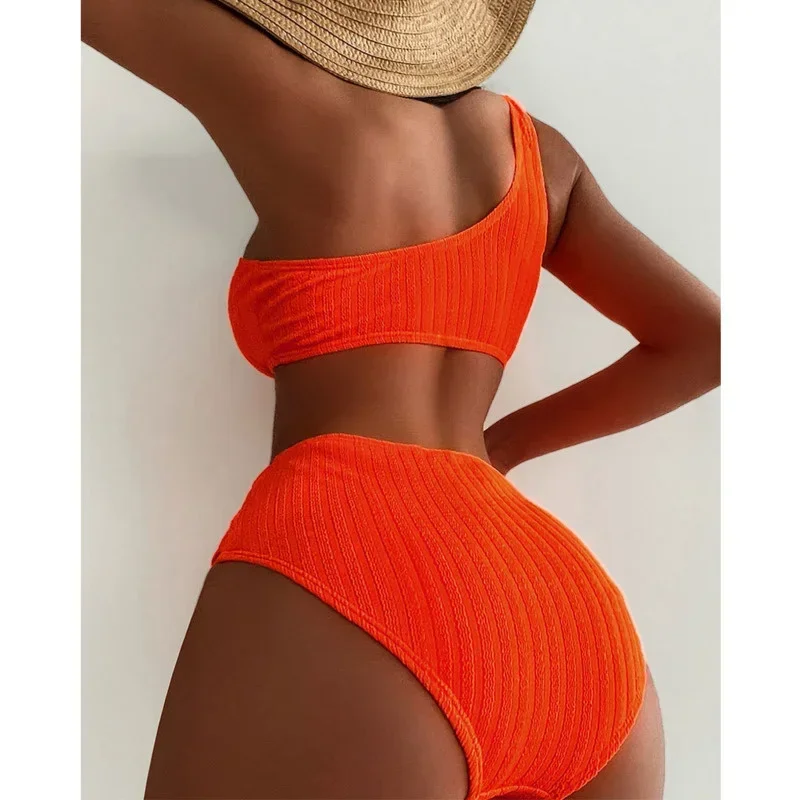 Bikinis sexys negros 2025, traje de baño de cintura alta para mujer, traje de baño para mujer, trajes de baño, conjunto de Bikini brasileño, ropa de playa, bañista