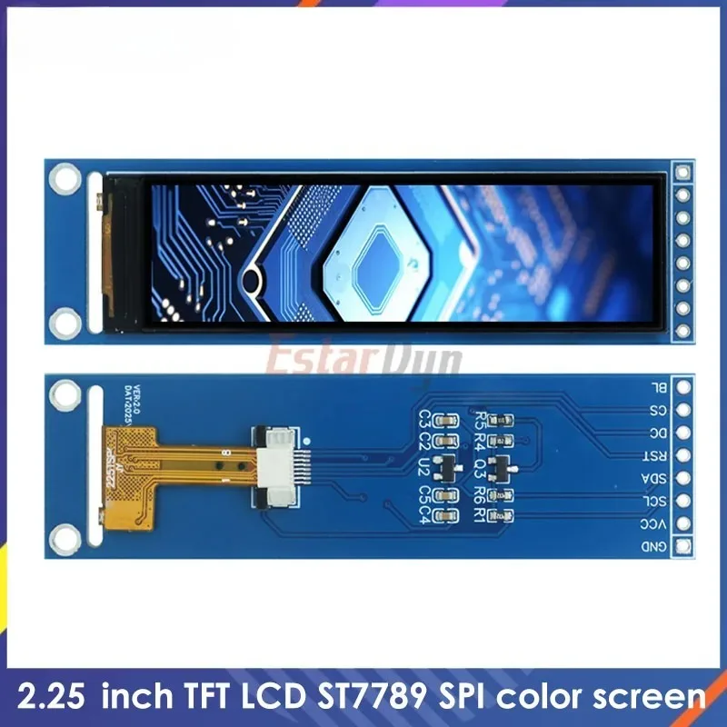 

Estardyn 2,25-дюймовый TFT ЖК-дисплей ST7789, небольшой экран, модуль 76*284, цветной ЖК-экран с полным обзором SPI