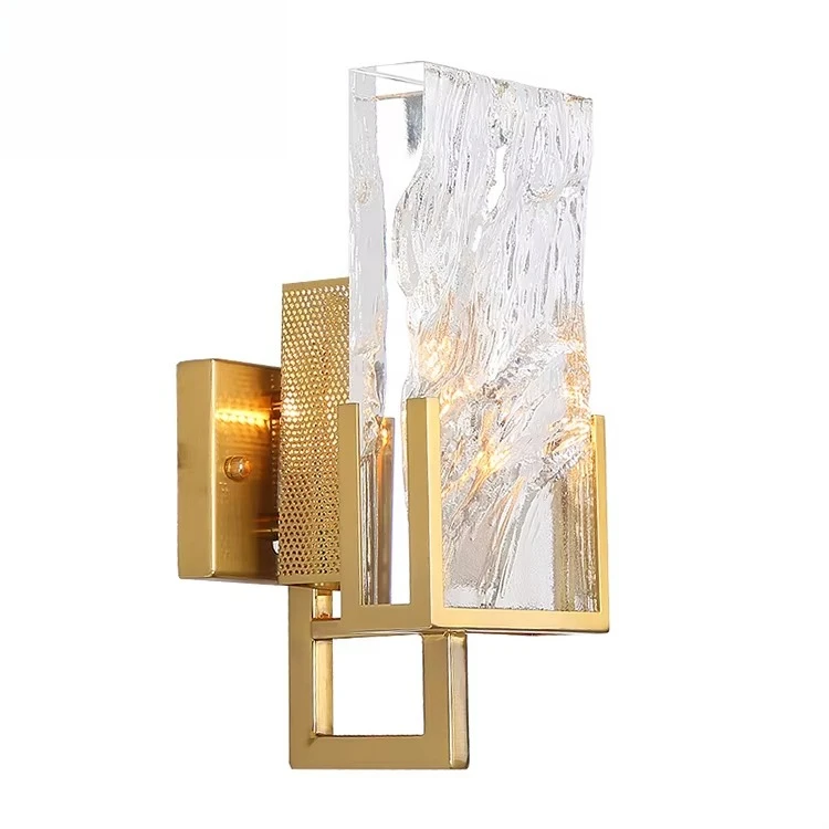 

New Products Home Decoration Iron Frame Glass Shade Modern Led Wall Light