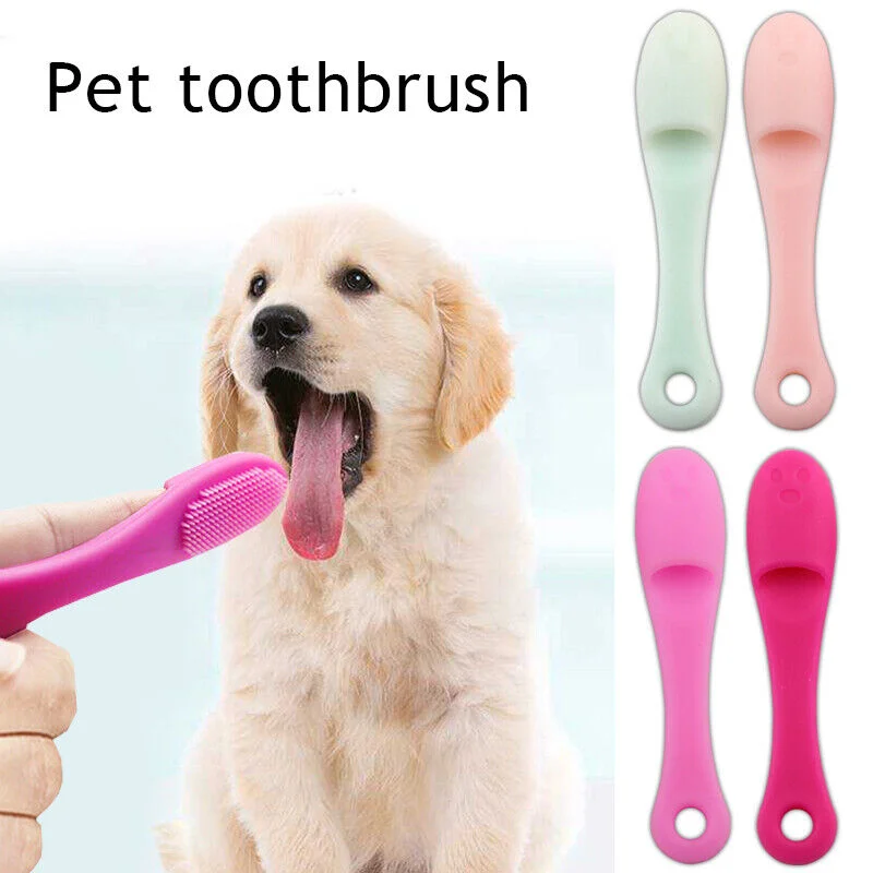 Pet Cleaning Brush Cat Chin Blackhead Dog Teeth Tongue Coated Silicone Brush