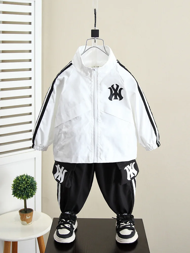 

2-10Years Kids Boy Clothes Suit Children Zipper Windproof Jacket + Pants Casual 2pcs Outfit Baby Boy Sport Fashion Costume Sets