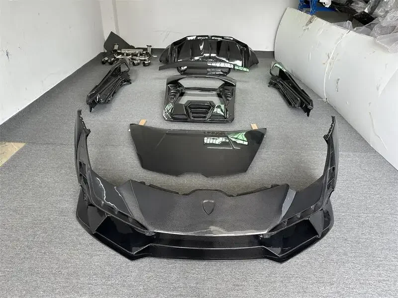High Quality Tecnica Style All Carbon Fiber Body Kit for  Huracan LP610 With Front Rear Bumper Side Skirts