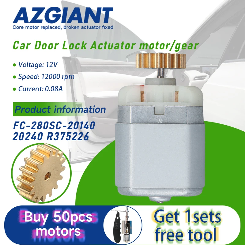 

Car Door Lock Actuator motor and Gears FC-280SC for Renault Megane Scenic Brand New vehicle Interior Replacement Parts DC 12V