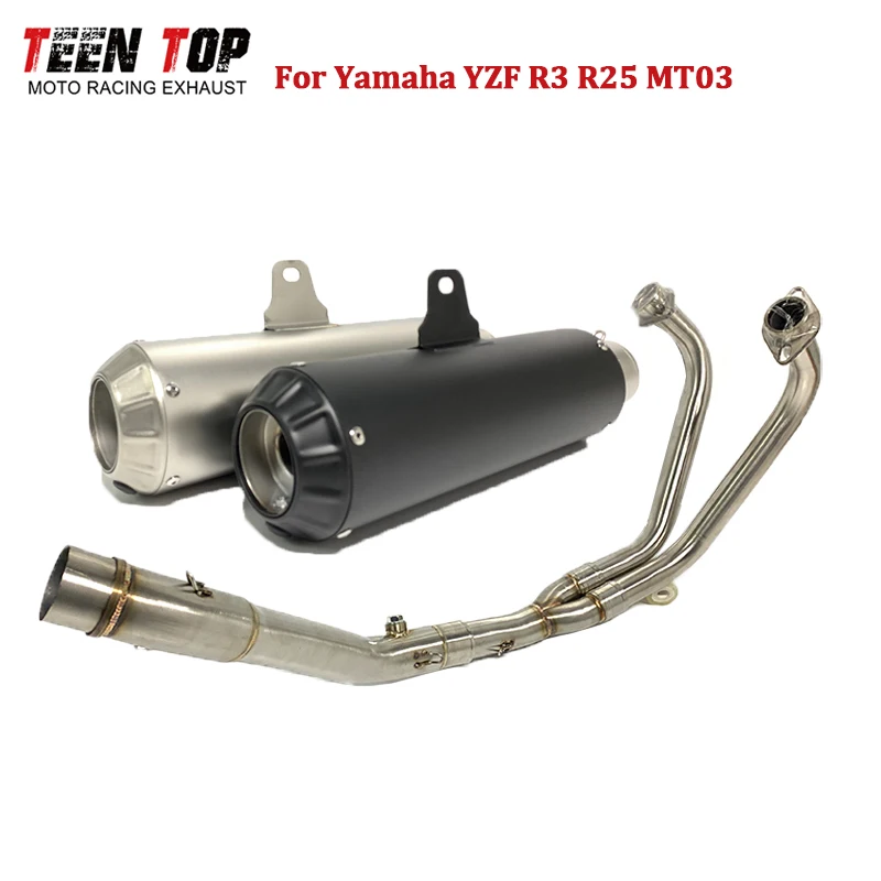 

For Yamaha YZF R3 R25 MT03 Motorcycle Exhaust System Escape Moto Front Link Pipe Stainless Steel Exhaust Muffler Motor Elbow