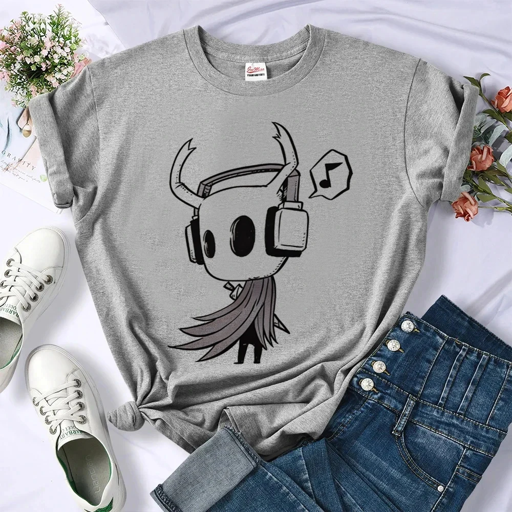 Hollow Knight top tees shoujo streetwear anime grunge korean fashion y2k t-shirt summer anime 2000s goth cute