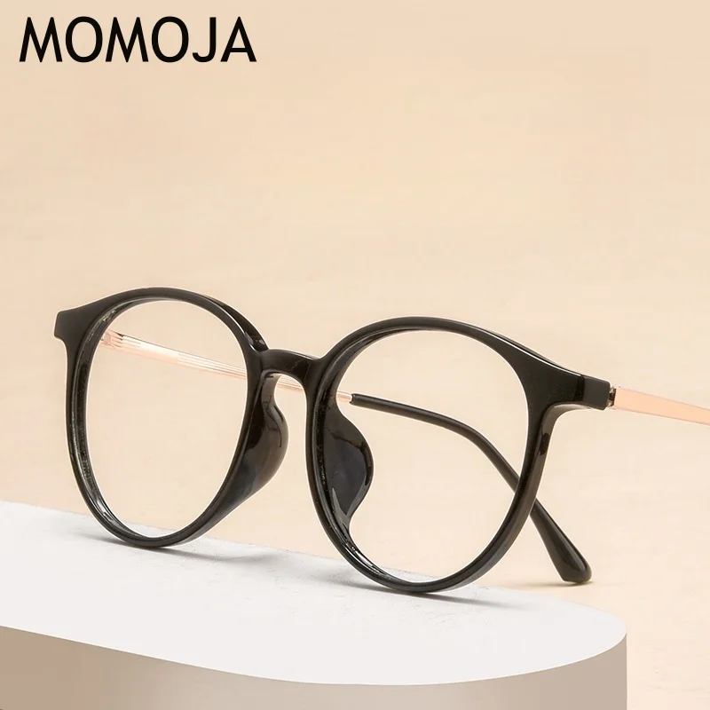 New Alloy Eyeglass Frame Black Frame Circular Women's Eyeglass Frame Ultra Light Optical Prescription Women's Glasses 8005AF