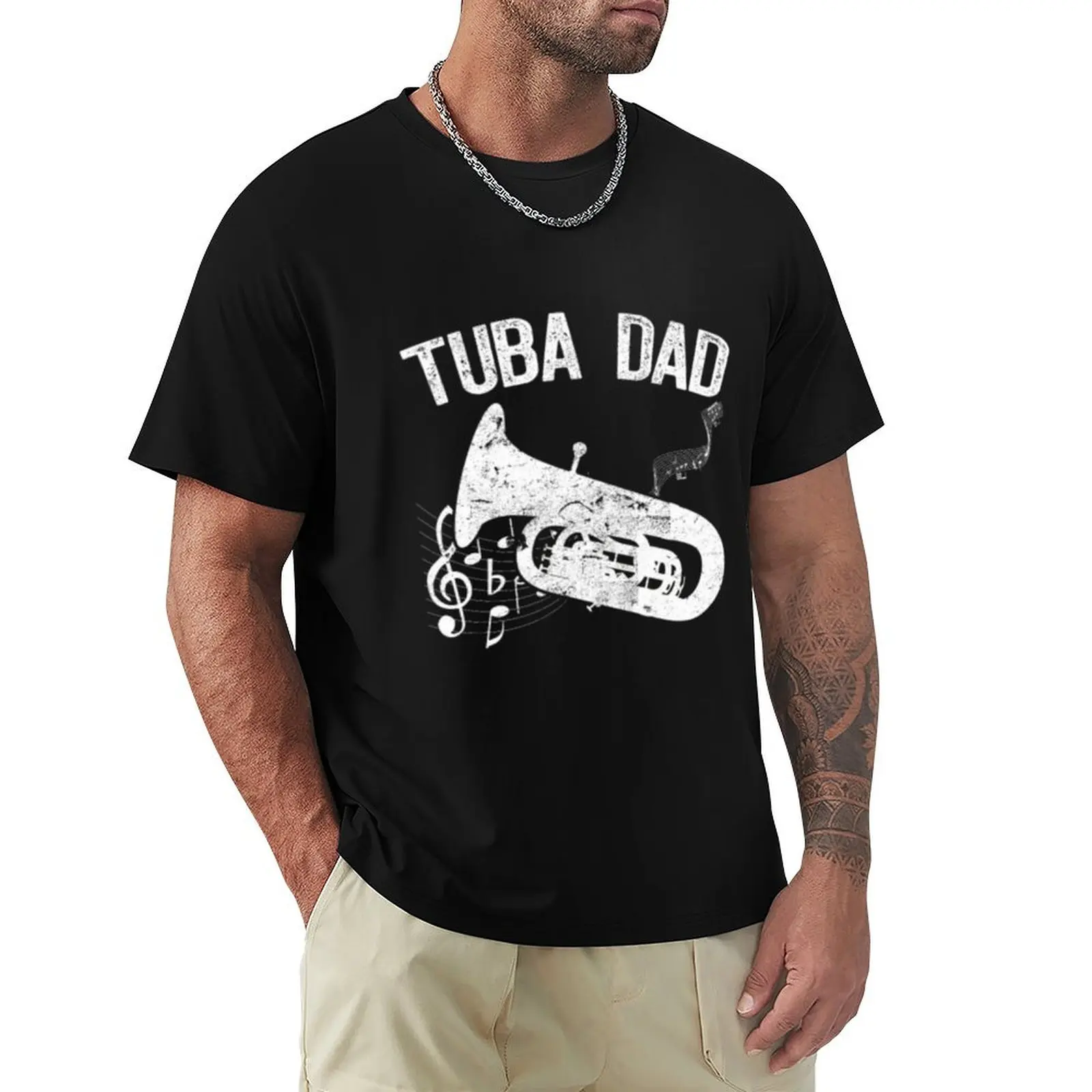 Tuba marching band musicians father fathers day g T-shirt anime tops korean fashion mens funny t shirts