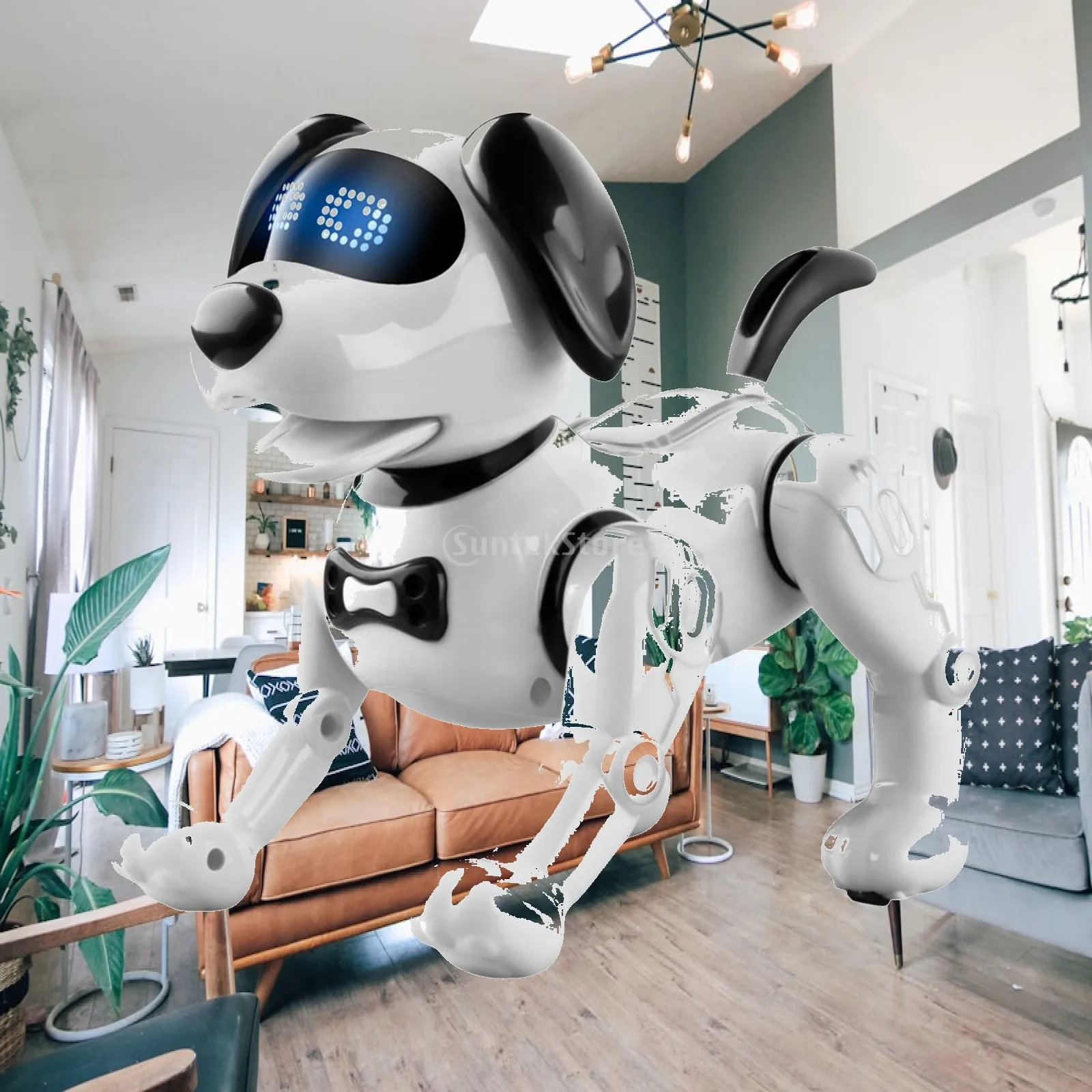Electronic Pet Robot Dog Toy Remote Control Stunt Puppy for Kids Dancing Singing Programming Touch Interaction Push Up Feeding