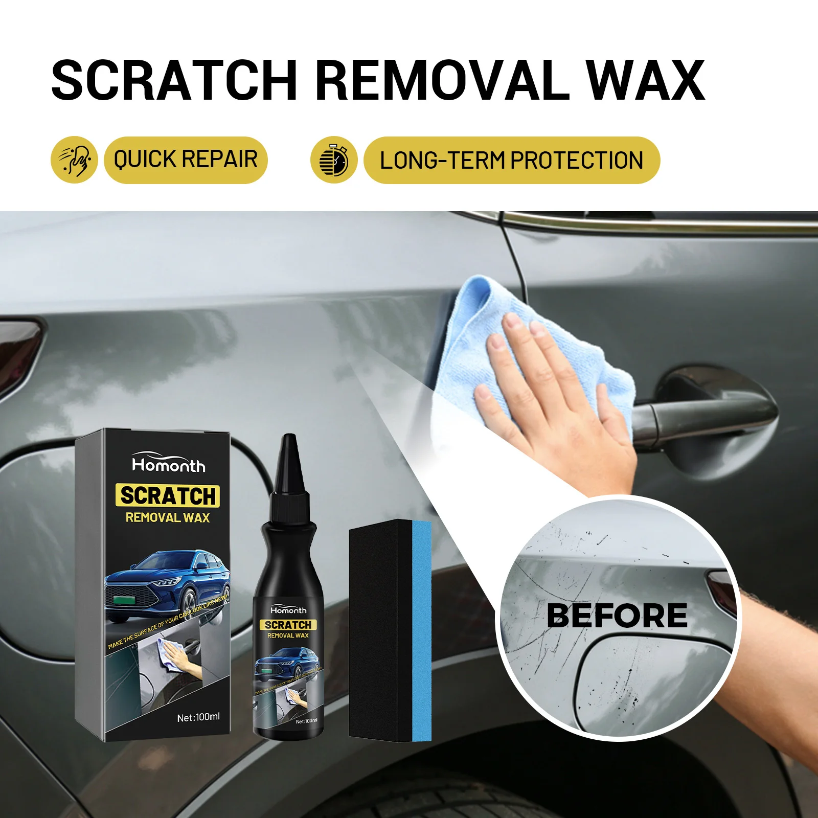 Scratch Cream Car Repair Care Paint Care Renovation Cleaning Brightening Car Scratch Repair Cream