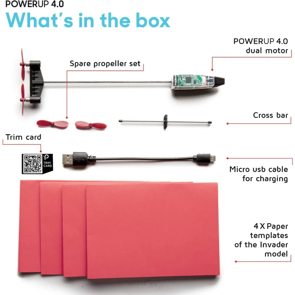 Kit avanzado de avión de papel operado por teléfono inteligente: control RC con piloto automático y estabilidad giroscópica