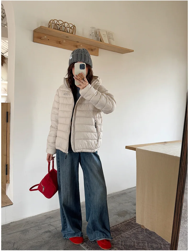 Solid Lightweight Hooded Padded Jacket Women Autumn Winter Casual Outdoor Soft Puffer Jacket Woman All Match Korean Warm Parkas