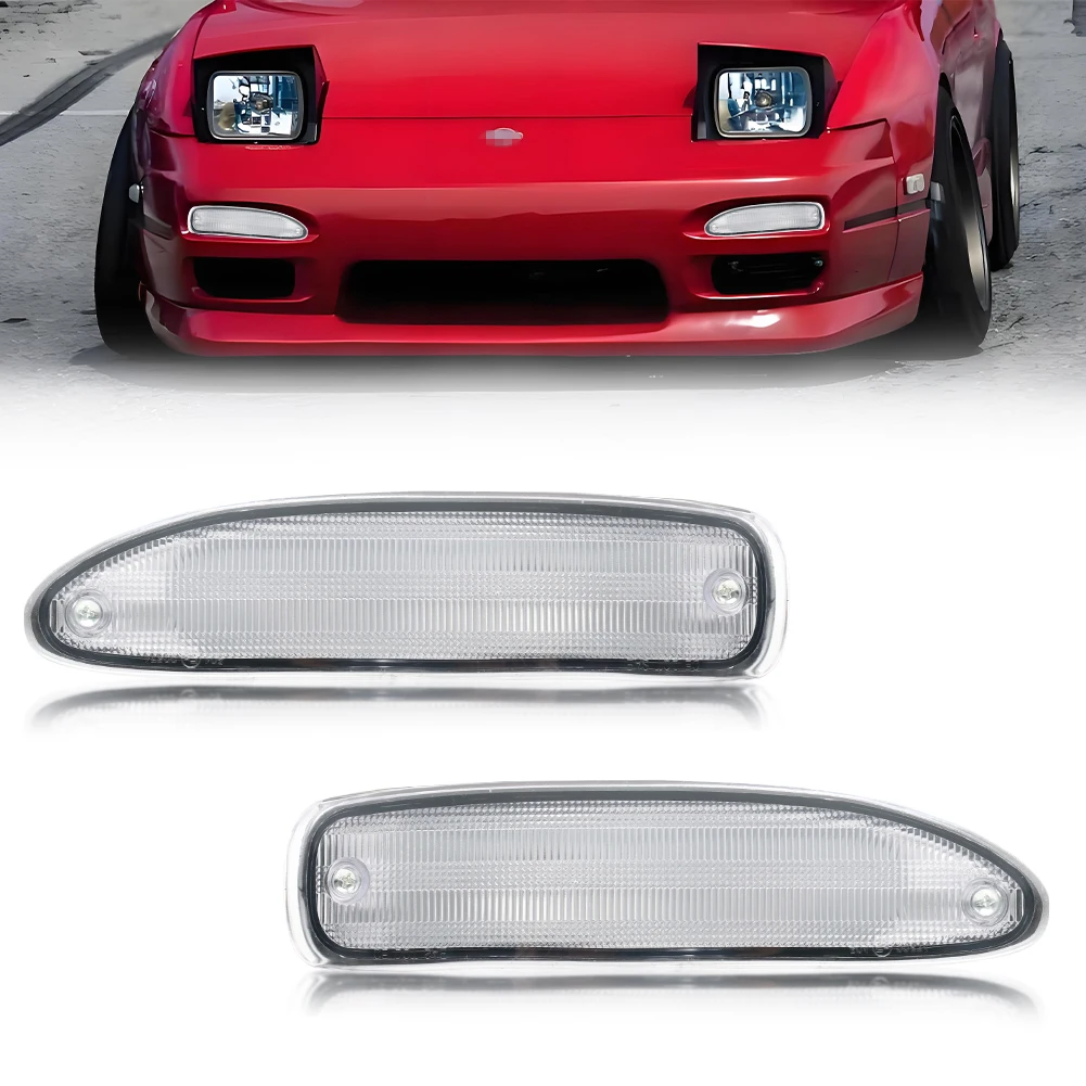 2 шт. для Nissan 240SX / 180SX / S13 1991-1994 годов выпуска: накладки на передний бампер для указателей поворота, габаритных огней и ДХО (без лампочек)