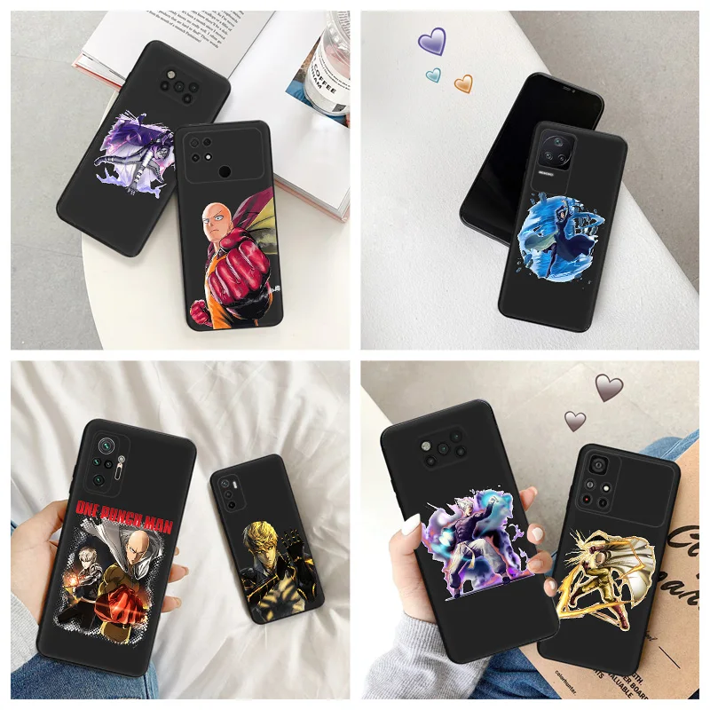 Silicone Black Phone Case for Xiaomi Mi Poco C61 F5 F4GT F3 F1 X4 X3 X5 M3 M4 Pro M5 M5S C51 C50 C40 One Punch Man Fubuki  Cover