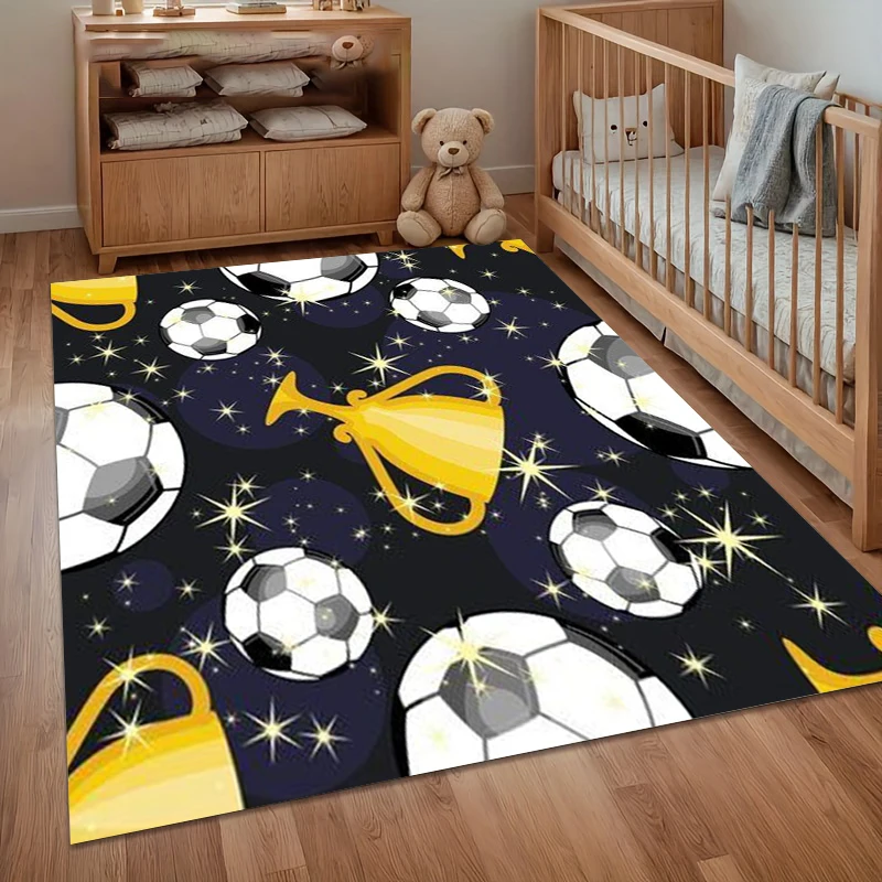 Soccer & Trophy E-sports Room Rug Non-Slip Washable Entry Door Mat Durable Carpets for Living Room Decoration Rugs for Bedroom