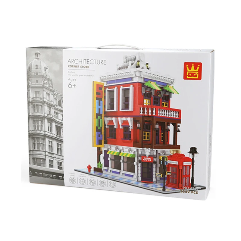 Bloques de construcción para niños, juguete de ladrillos para armar tienda de esquina, serie MOC City Street View, ideal para regalo de Navidad, código 6311