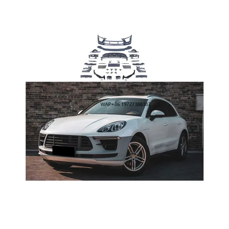 

Facelift for Macan 2014-2017 95B.1 2018-2021 95B.2 to Turbo Includes Front bar Assembly Bumper