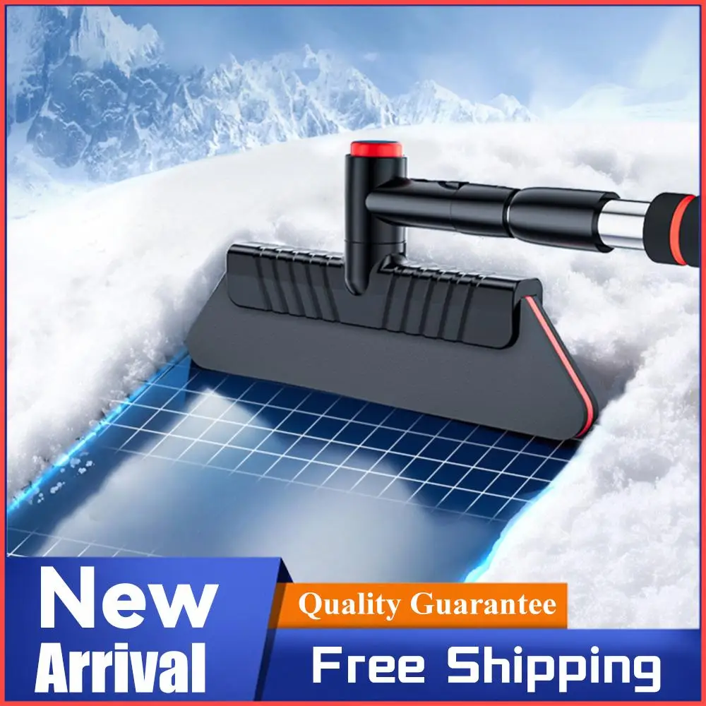 2In1 Extendable Car Snow Shovel Ice Scraper Winter Auto Windshield Cleaner Brush Detachable Broom Snow Removal Tool Accessories