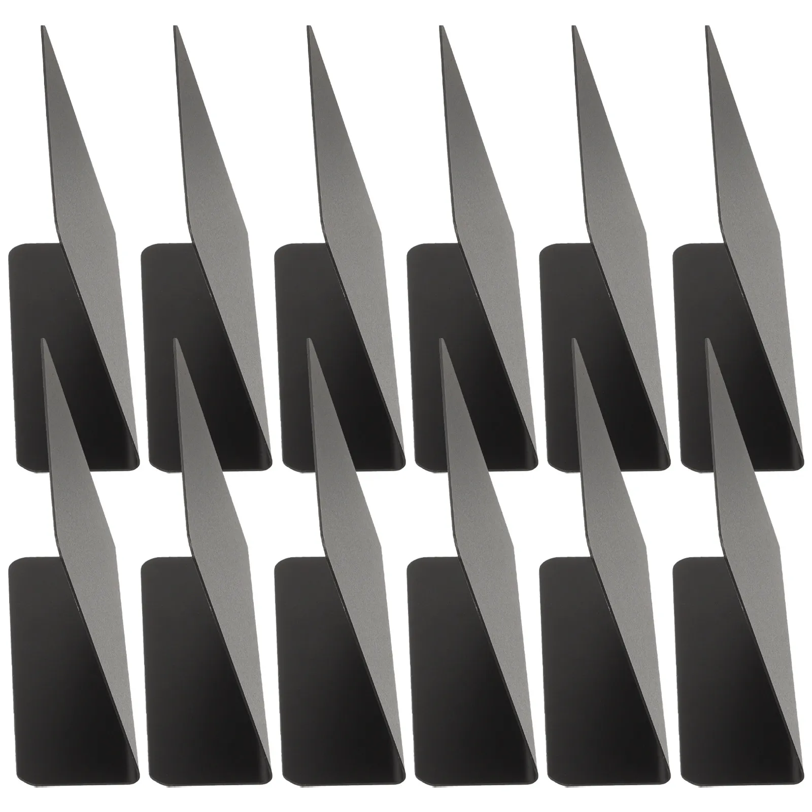 12Pcs Mini Blackboard Signs Tabletop Erasable Message Board L-Shaped Stable Design for Kitchen Notes Food Labels Party Buffet
