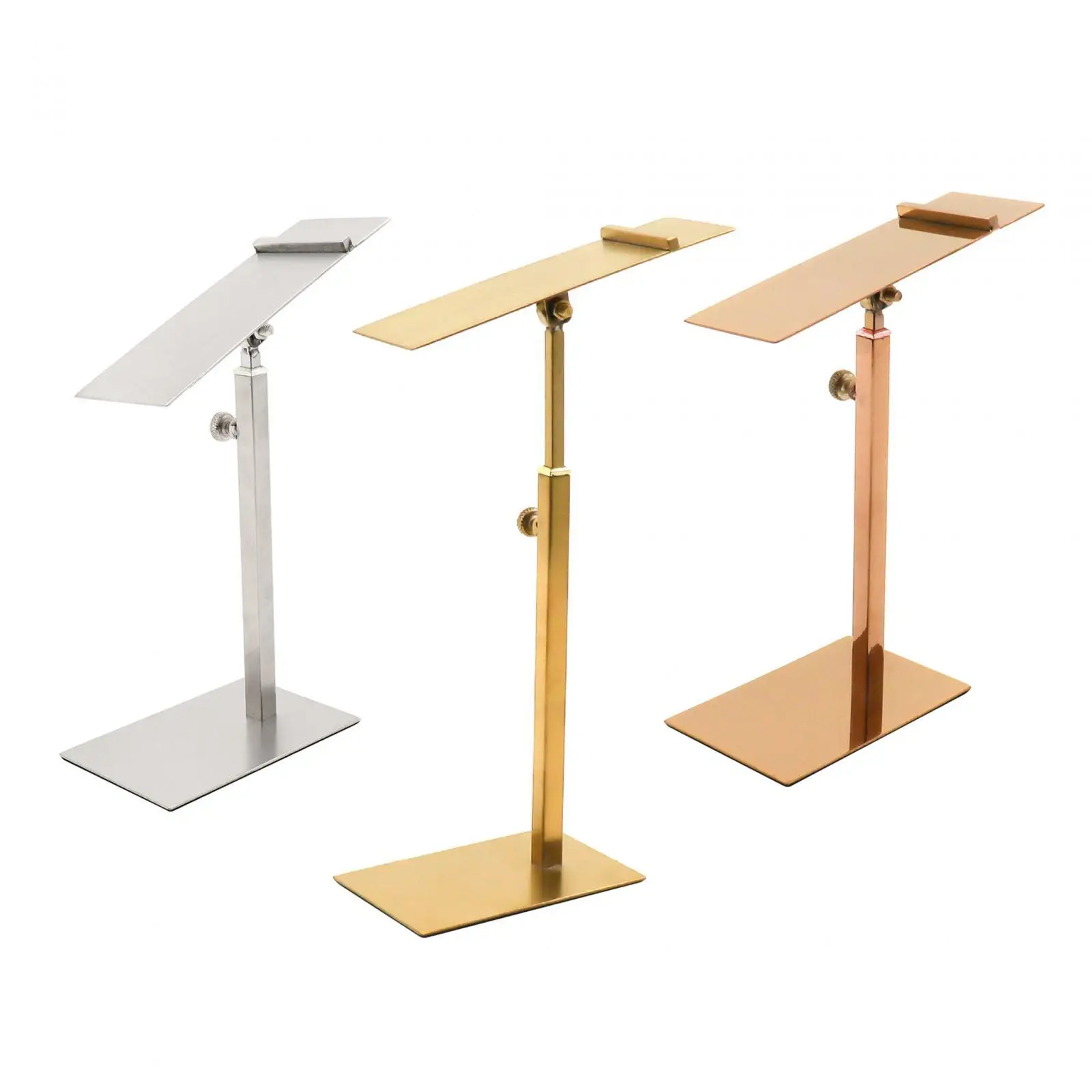 Shoes Display Stand Shoes Display Prop Adjustable Height with Heel Stop Sandal Store Display Leather Shoe Riser Holder