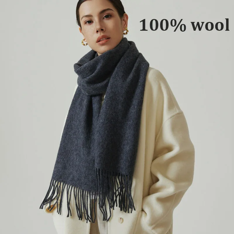 Echarpe-100-laine-couleur-unie-longue-200cm-echarpes-chaudes-epaissies-femmes-et-hommes