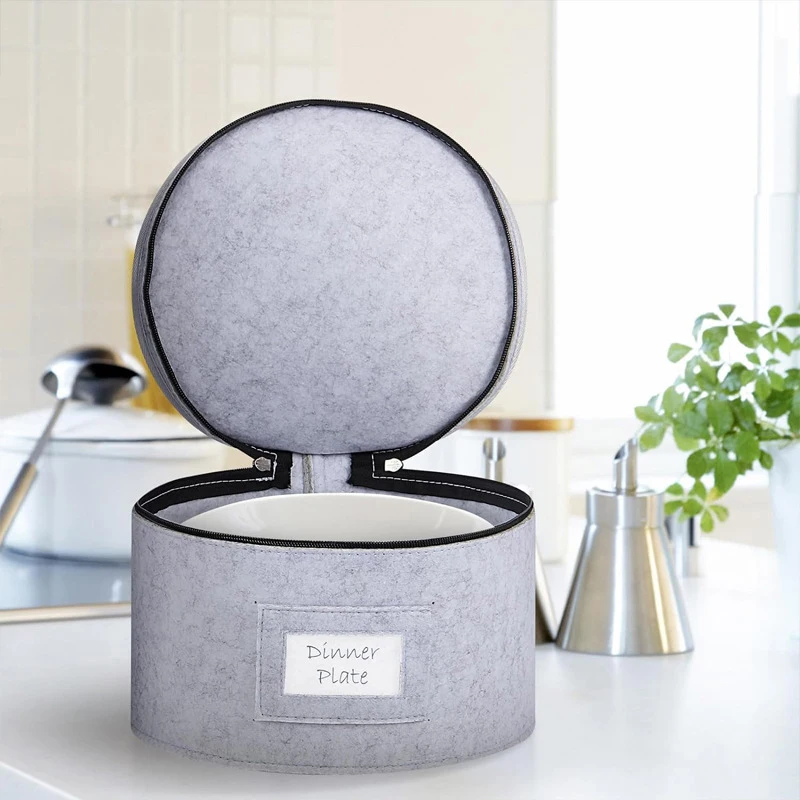 

[YOUU]Felt Storage Bag Glass Cup Rack Cooking Plate Soup Spoon Case Dish Fabric Holder Travel Kitchen Accessor Shelf Organizer