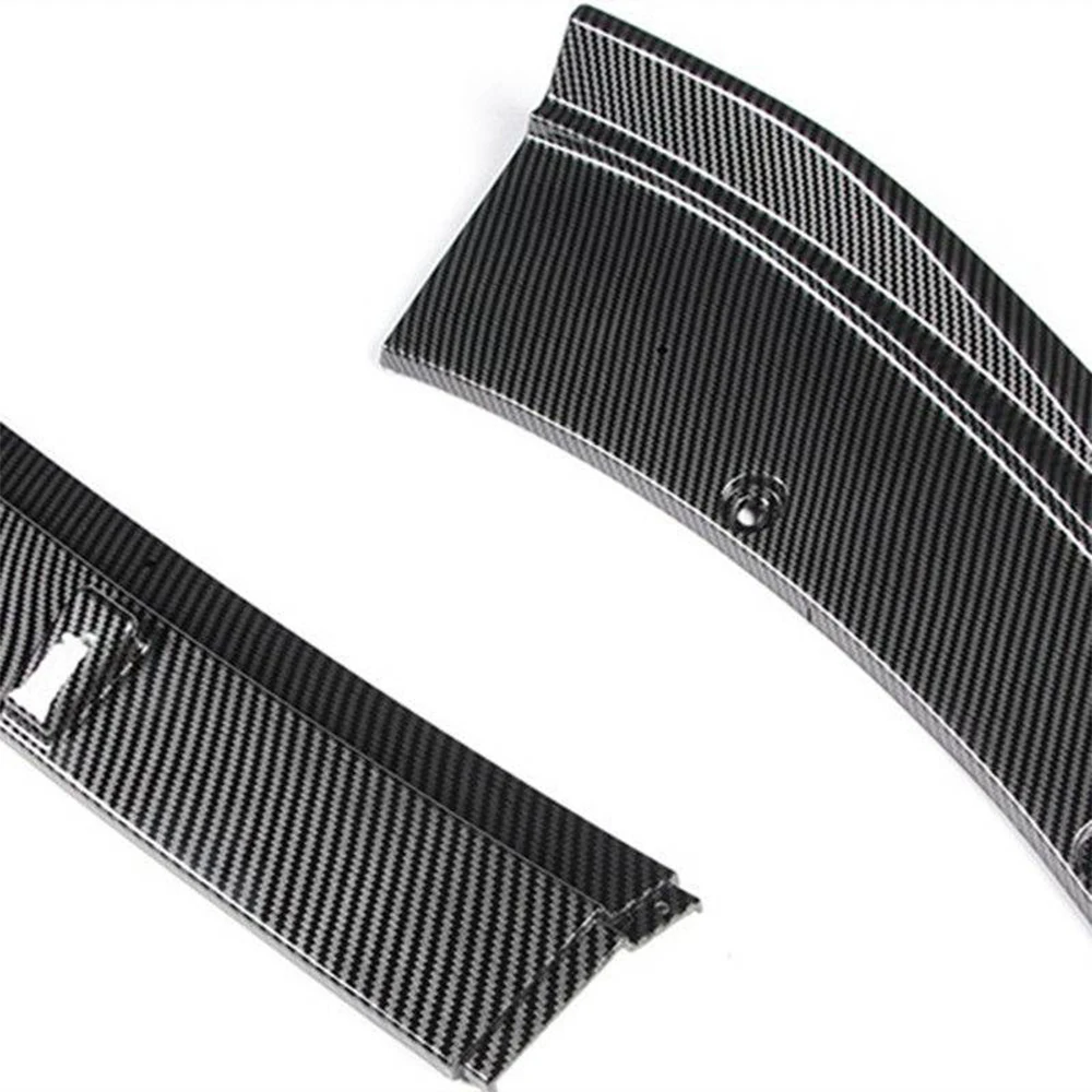 For Ford For Mustang 2015 2016 2017 Car Front Bumper Splitter Lip Diffuser Protector Body Kit Front Spoiler Cover Carbon Fiber