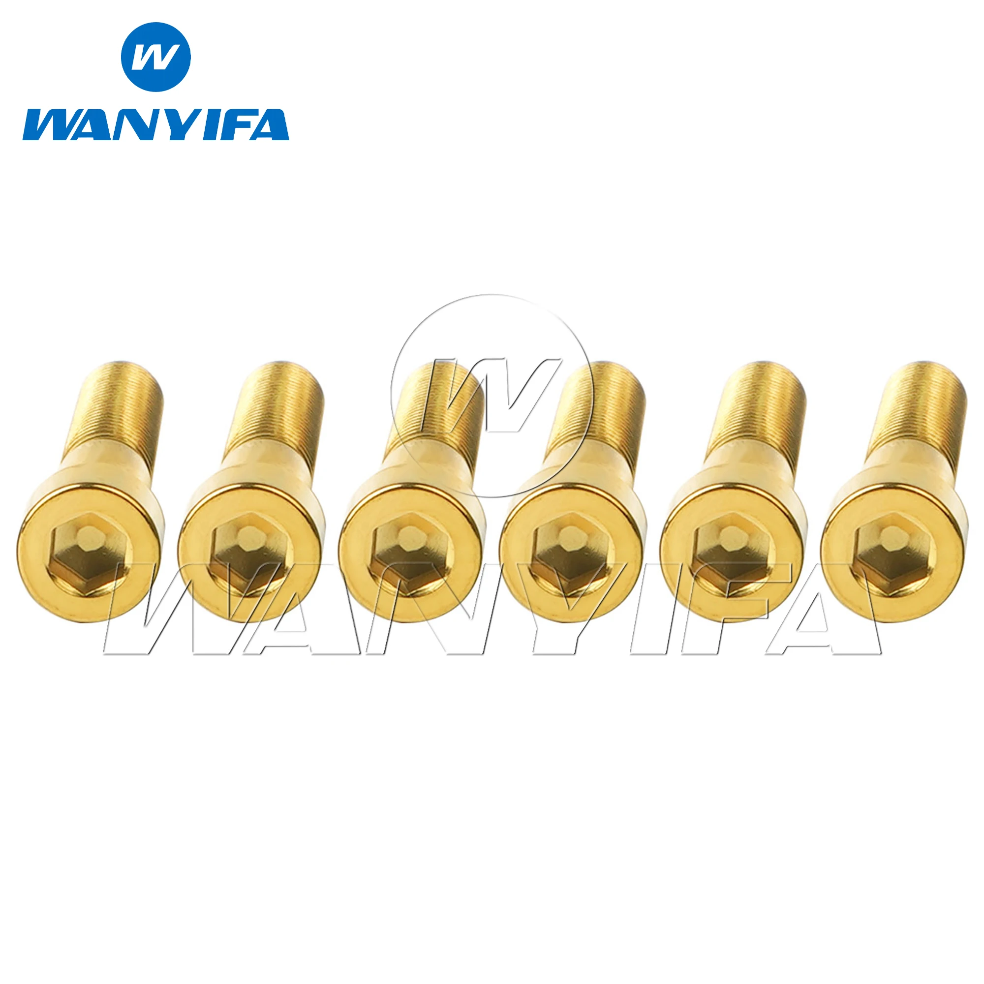 Wanyifa 6 قطعة مسامير التيتانيوم M7x20 25 30 32 35 40 43 45 50 مللي متر المقبس غطاء عرافة ألين رئيس Ti الصف 5 مسامير للدراجات النارية سيارة