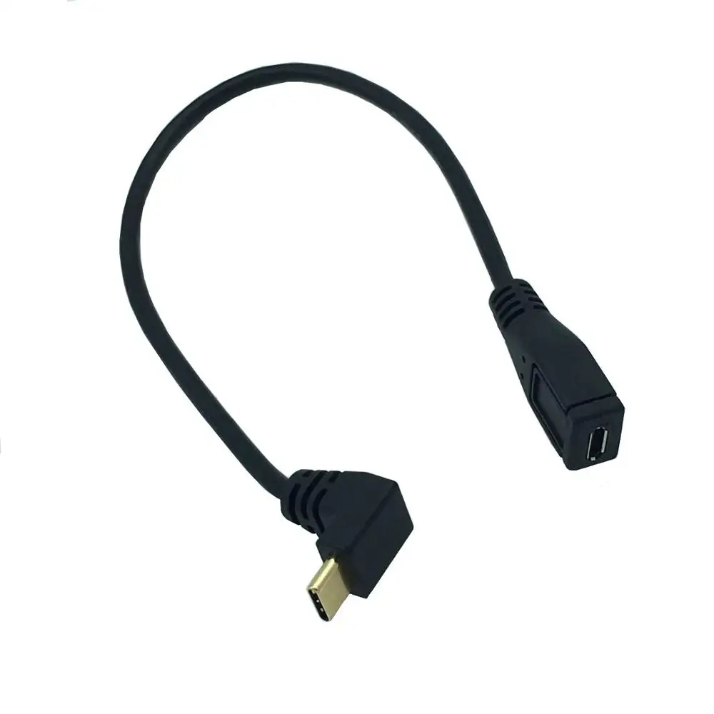 Позолоченный USB 3.1 90 ° обратный Type-C orbit Micro5pin Женский адаптер для передачи данных
